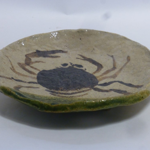 北大路魯山人作 蟹絵 刷毛目 向付 五客 懐石料理 共箱 M586