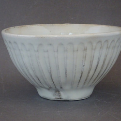 しのぎ（鎬）入り粉引飯茶碗(作品番号S-038) 2枚目の画像
