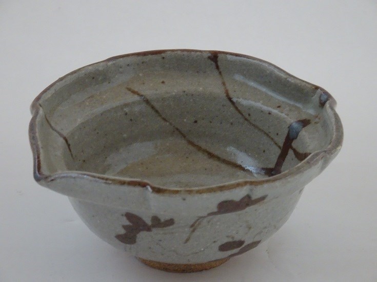 絵唐津木の葉形小鉢５客組み（作品番号K-041)