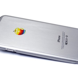 《3D RAINBOW APPLE》 iPhone6/6s 4.7inch極薄オールチタン合金ケース シルバー 3枚目の画像