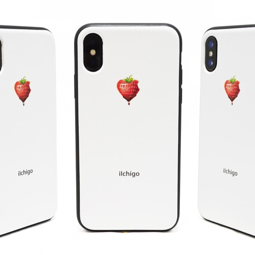 iIchigo》チョコ いちご ハート iPhoneX / iPhone10 レザーケースフル ...