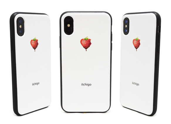 iIchigo》チョコ いちご ハート iPhoneX / iPhone10 レザー