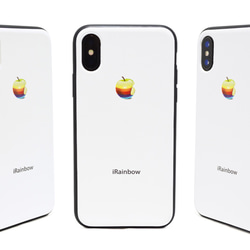 《3D RAINBOW APPLE》 リアルな虹りんご iPhoneX / iPhone10 レザーケースフルカバー 1枚目の画像