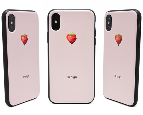 iIchigo》チョコ いちご ハート iPhoneX / iPhone10 レザー iIchigo》チョコ いちご ハート iPhoneX / iPhone10 レザー