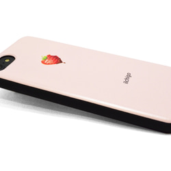 《iIchigo》チョコ いちご ハート  iPhone7/8（4.7インチ） レザーケースフルカバー（ピンク） 3枚目の画像