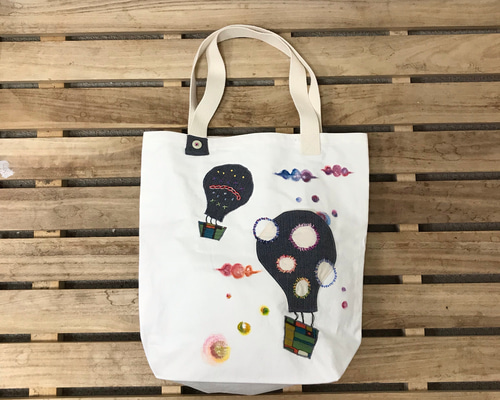 sky 　エコバッグ　トートバッグ　ハンドメイド 帆布トートバック キャンパストートバック エコバッグ 刺繍