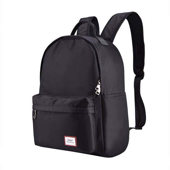 【新品】簡約黑色大容量防潑水筆電後背包--bp003 第1張的照片