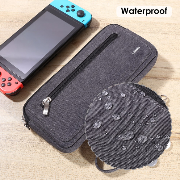 防潑水Nintendo Switch收納包 防撞包 手提包 保護袋- 黑色 第5張的照片