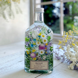 ハーバリウム　whiskey bottle　〜flower bed〜　special 2枚目の画像