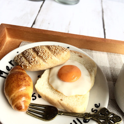 本物パン こんがり焼いたパンの朝食セット ペン立て 2枚目の画像