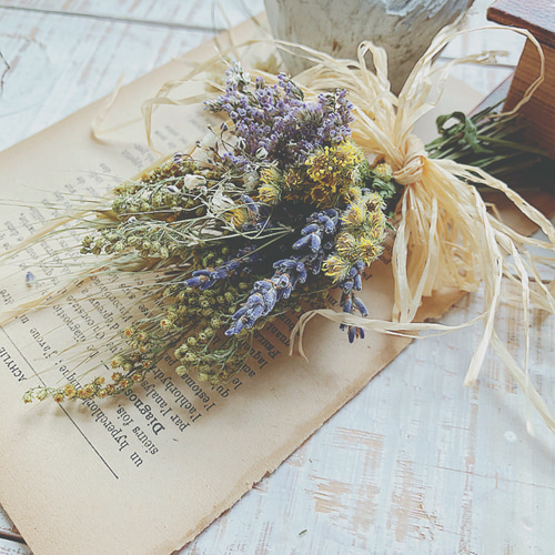 ハーバリウム&ミニスワッグのセット〜simple life〜 ハーバリウム