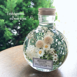 ハーバリウム　〜ボトルの中の花畑　no.2〜150ml  neko bottle 1枚目の画像