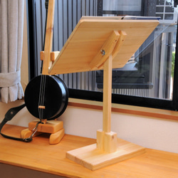 和楽器用木製譜面台　ウッドナチュラル 2枚目の画像