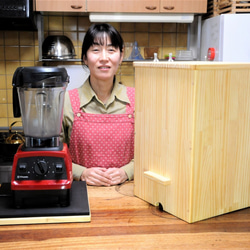 Vitamixミキサー用防音ボックス　ウッドナチュラル　あのうるさいミキサーを静かに使えます！ 7枚目の画像