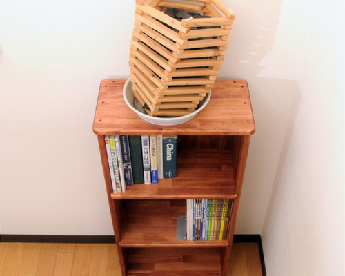 絵本棚ワイドタイプ 図鑑対応】絵本棚 絵本ラック 回転式 Whoopi(ウーピー) 4段 2Type 3色