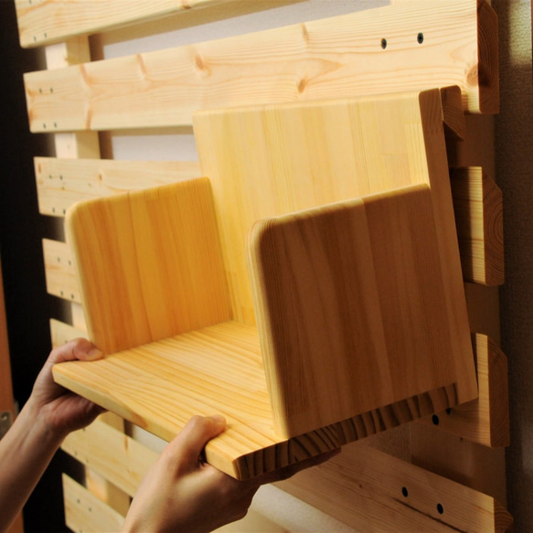 フレンチクリート】本棚A4 壁掛けラック・ウォールシェルフ 工房黒坂