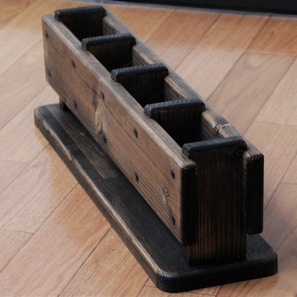 【玄関の台+スリッパ立てのセット】エボニー　頑丈でコンパクトで邪魔になりません！ 6枚目の画像