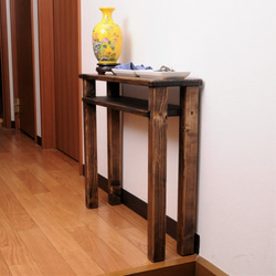 【玄関の台+スリッパ立てのセット】エボニー　頑丈でコンパクトで邪魔になりません！ 7枚目の画像