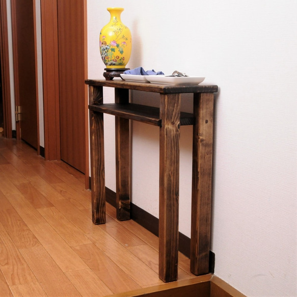 【玄関の台+スリッパ立てのセット】エボニー　頑丈でコンパクトで邪魔になりません！ 7枚目の画像