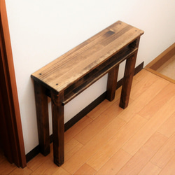 【玄関の台+スリッパ立てのセット】エボニー　頑丈でコンパクトで邪魔になりません！ 8枚目の画像