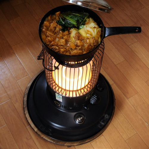 円形ストーブ台車 エボニー】台座が丸い石油ストーブにぴったりです