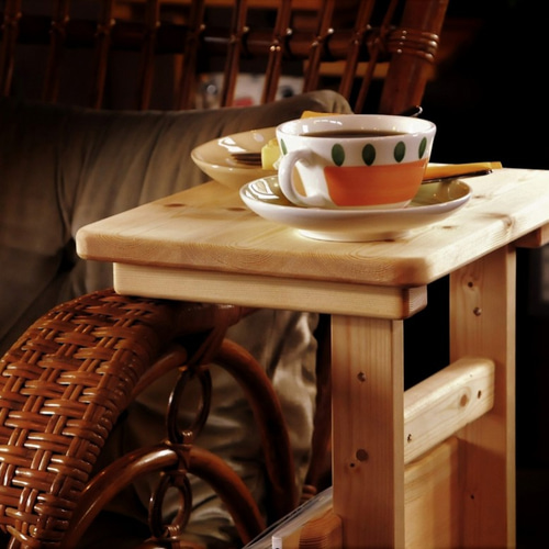 追加オプション 小さな2本足のテーブル用マガジンラック 本棚・絵本棚