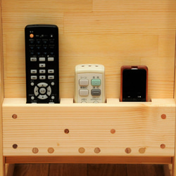 リモコンポケット　マガジンラック付き2本足テーブル用オプションアタッチメント 3枚目の画像