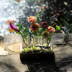 5輪挿しフラワースタンド「お花畑」　エボニー 3枚目の画像