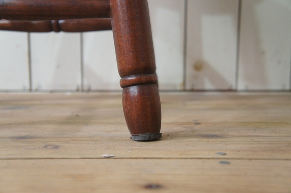 英国アンティーク調 西洋 スツール マホガニー無垢材 マホガニー 丸椅子　cha155 6枚目の画像