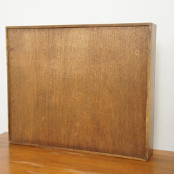 ミンディ材 木製小物入れ トレイ 升箱 木箱 飾り棚　16マス ウォールナット 5枚目の画像
