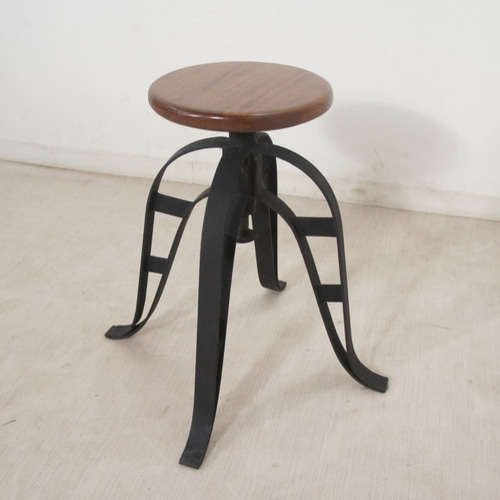 工業系ビンテージ調 回転 椅子 鉄脚 スツール インダストリアル cha