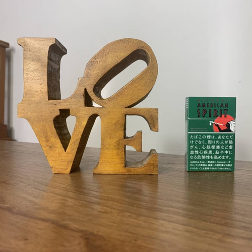 LOVE オブジェ 木製無垢材 ウッドオブジェ 卓上 インテリア 雑貨 天然
