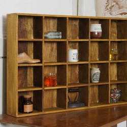 古木 木製小物入れ トレイ 升箱 古い木箱 飾り棚 20マス 棚・シェルフ