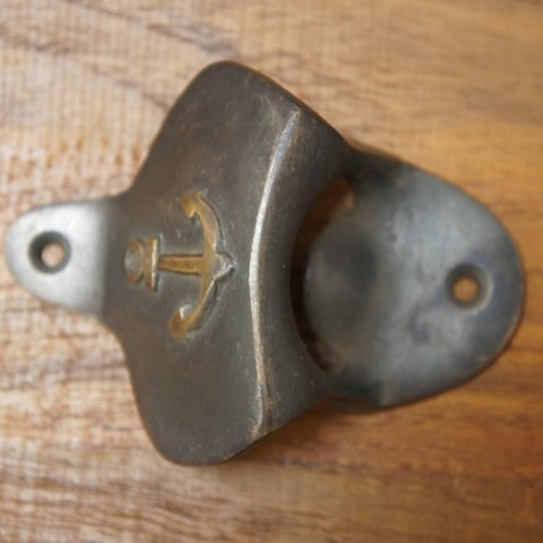 アンティーク調 レトロ 栓抜き オープナー 碇マーク ブラス 真鍮