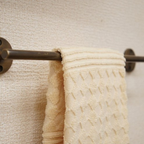 アンティーク調 タオル掛け タオルハンガー バータイプ W35cm 真鍮製