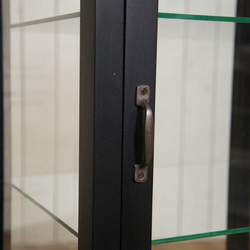 アンティーク調 ガラス棚 黒 飾り棚 ガラスケース ショーケース パンケース 5枚目の画像