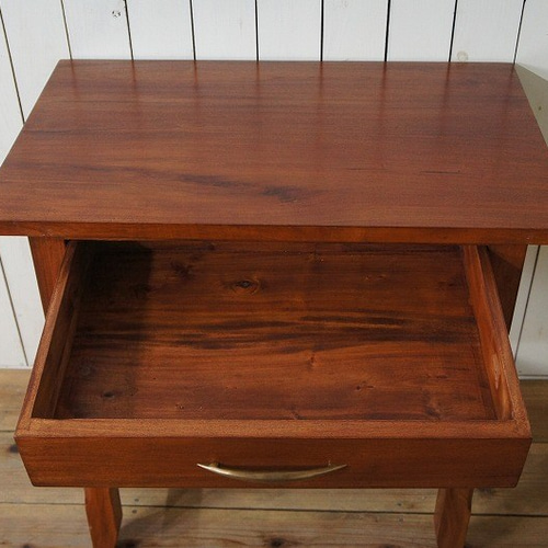 アンティーク調 マホガニー無垢材 机 椅子セット チャーチチェア