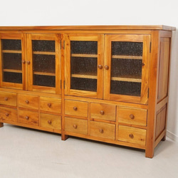 アンティーク調　キャビネット　飾り棚　サイドボード　クラシカル　マホガニー ハイキャビネット 木製 マホガニー材 完成品 コロニアル様式