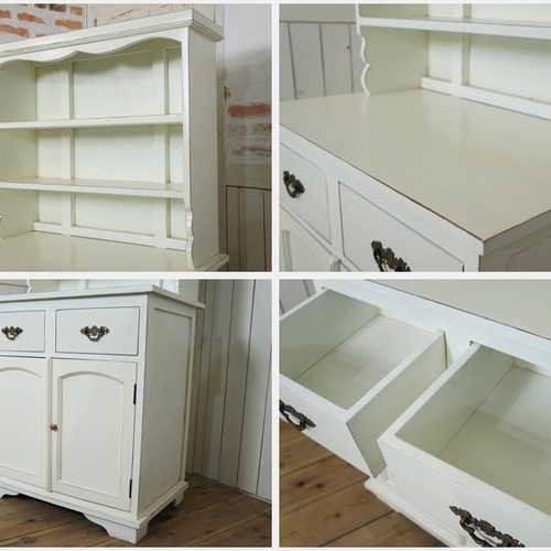 アンティーク調 食器棚 カップボード キャビネット 収納棚 オープン棚