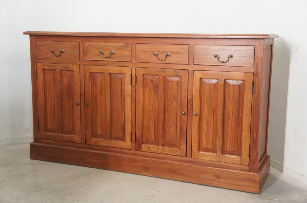 アンティーク調 無垢 レジカウンター テーブル サイドボード 収納棚 店舗什器【マホガニー】oth225