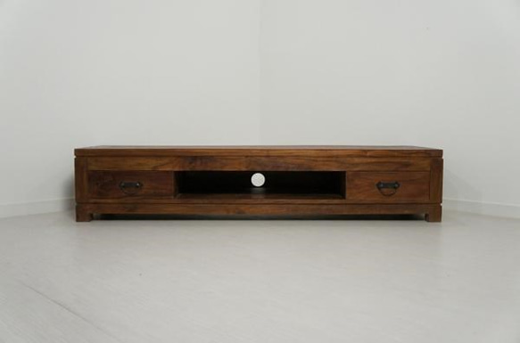 チーク 無垢材 古木 ＴＶ台 テレビ台 テレビボード ローボード AVボード 150cm 1枚目の画像
