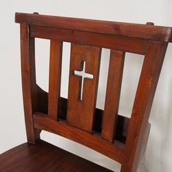 アンティーク調 ボックス付 クロス チャーチチェア 教会 椅子　 4枚目の画像