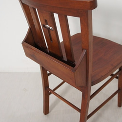 アンティーク調 ボックス付 クロス チャーチチェア 教会 椅子　 5枚目の画像