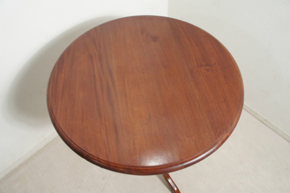西洋アンティーク調 ティーテーブル レッドマホガニー 円形 丸 tab020 4枚目の画像