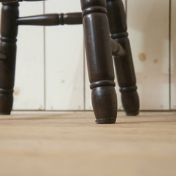英国アンティーク調 西洋 スツール マホガニー無垢材 丸椅子 ダーク　cha155 6枚目の画像