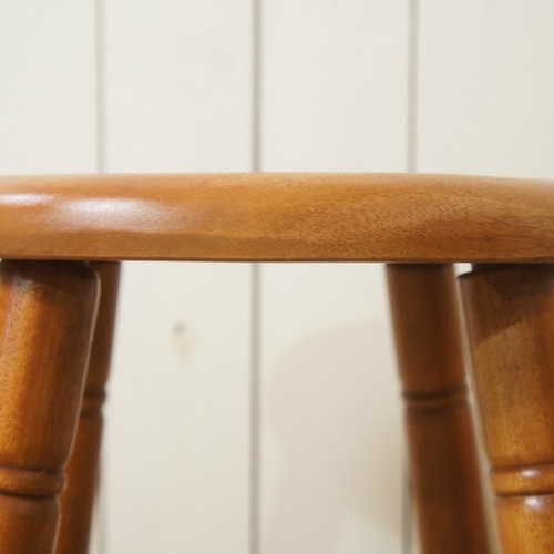 アンティーク　丸椅子 英国アンティーク調 西洋 スツール マホガニー無垢材 ナチュラル