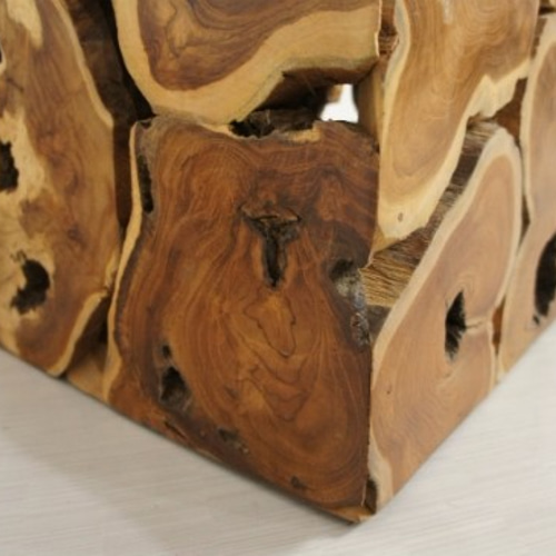 無垢 チークブロックスツールN 40x40cm 無垢 チークブロックスツールN 40x40cm