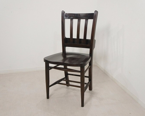 アンティーク調 ボックス付 チャーチチェア 教会 椅子 カフェ ダーク