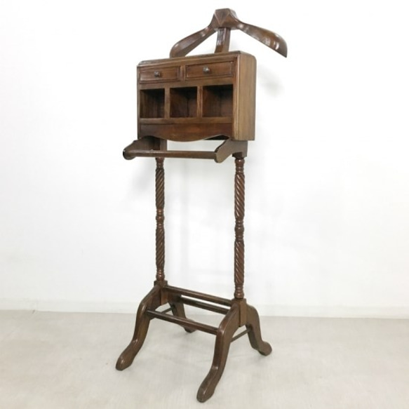 アンティーク調ハンガーラック マホガニー無垢