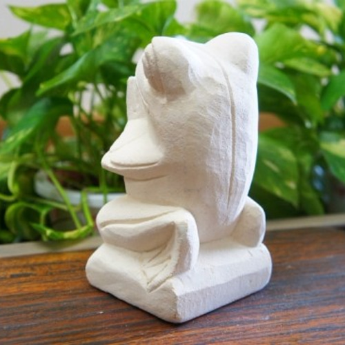 カエルの石彫刻噴水セット（バリガラス、パラスストーン製）※アジアン